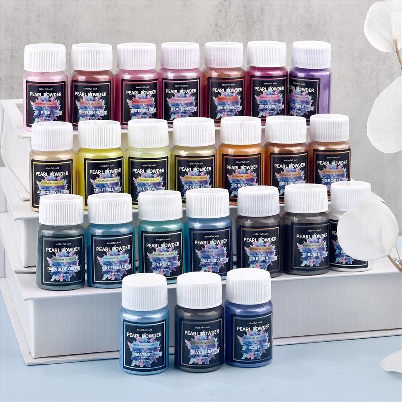 Pearl Powder Resin - 24 اللون 20 مللي مسحوق بيرليسسينت