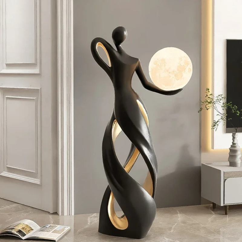 Resin Art Design For Wedding - تمثال أرضي تجريدي بطول 28 سم،