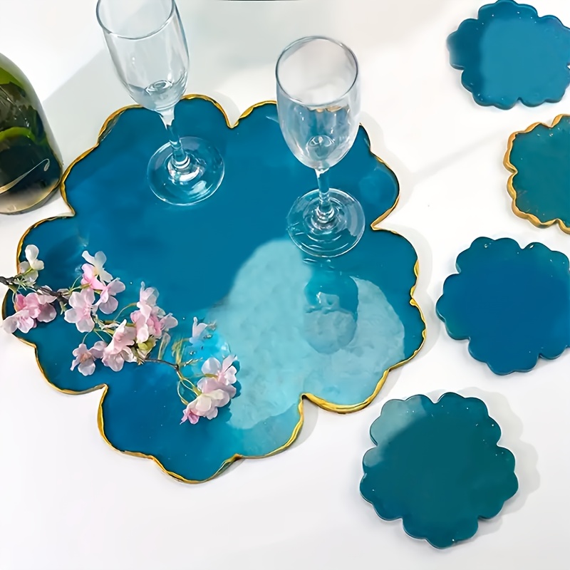 Resin Art Mould - قالب سيليكون لـ 5 قطع: قاعدة