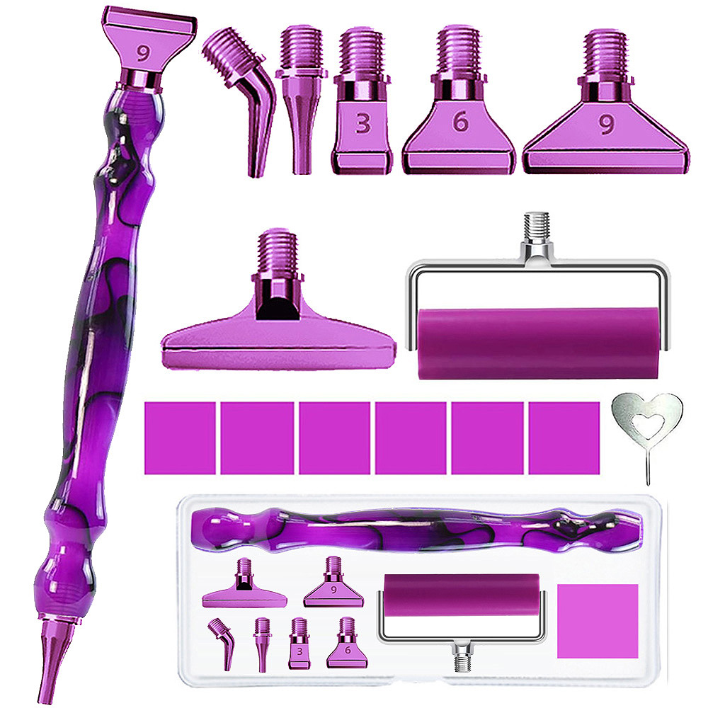Resin Art Tool Kit - مجموعة أدوات ملحقات قلم الرسم الماسي،