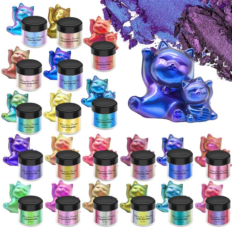 Pearl Powder Resin - مسحوق الميكا الحرباء لفن الأظافر ،