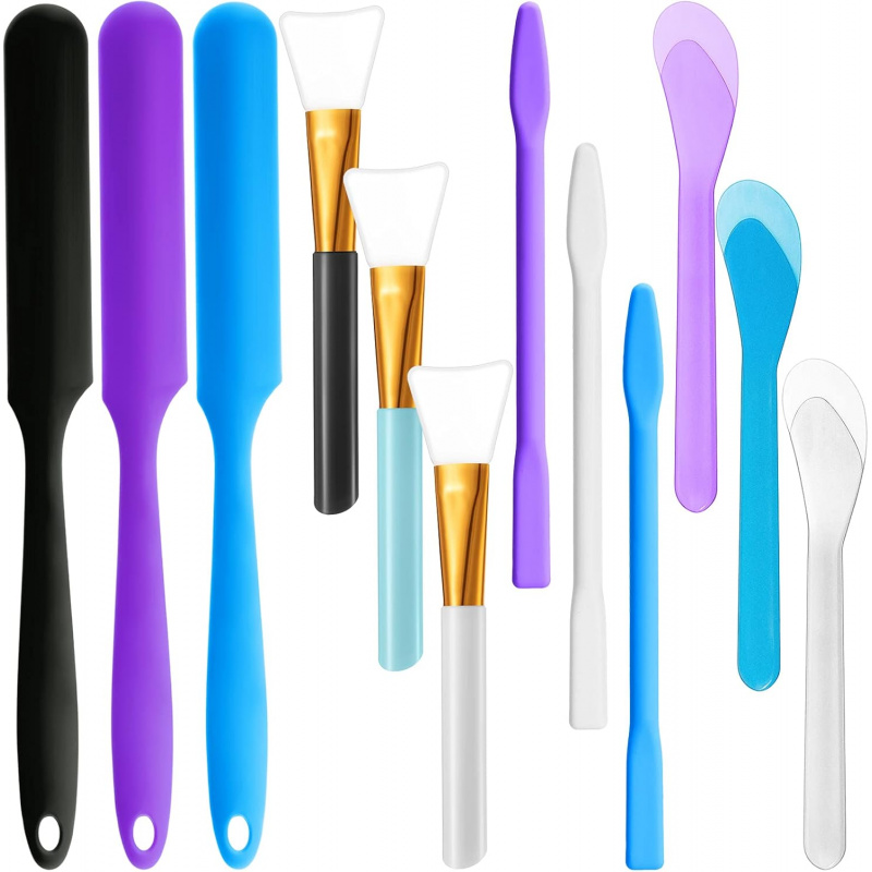 Resin Art Tool Kit - مجموعة قضيب التحريك 12 من السيليكون،