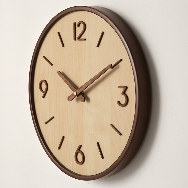Resin Art Wall Clock - ساعات حائط فنية صامتة خشبية حديثة