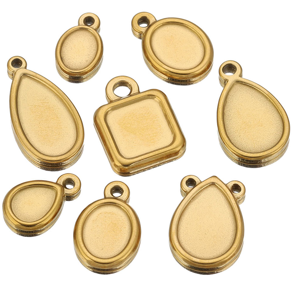 Resin Art Pendant - 5 قطع من قواعد تعليقات المجوهرات