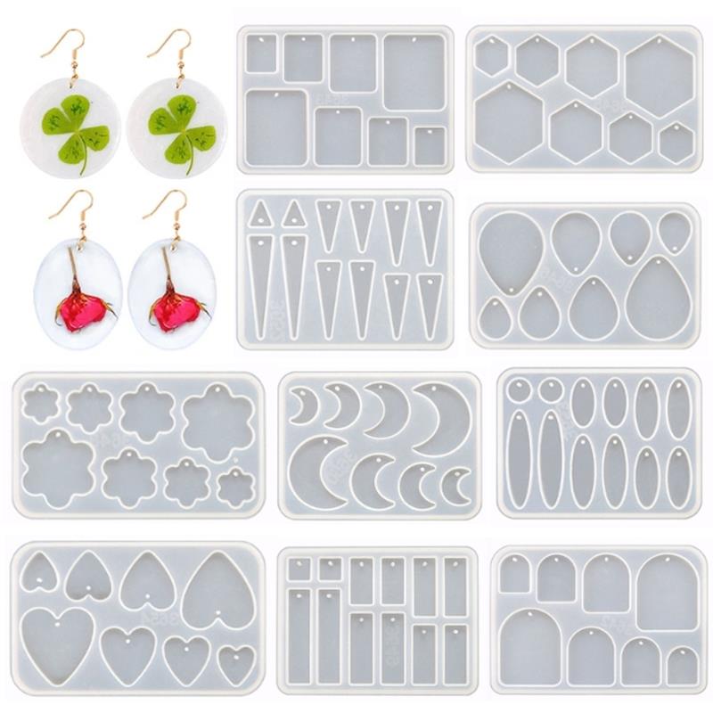 Resin Art Tool Kit - سيليكون القرط قالب القرط الراتنج قالب