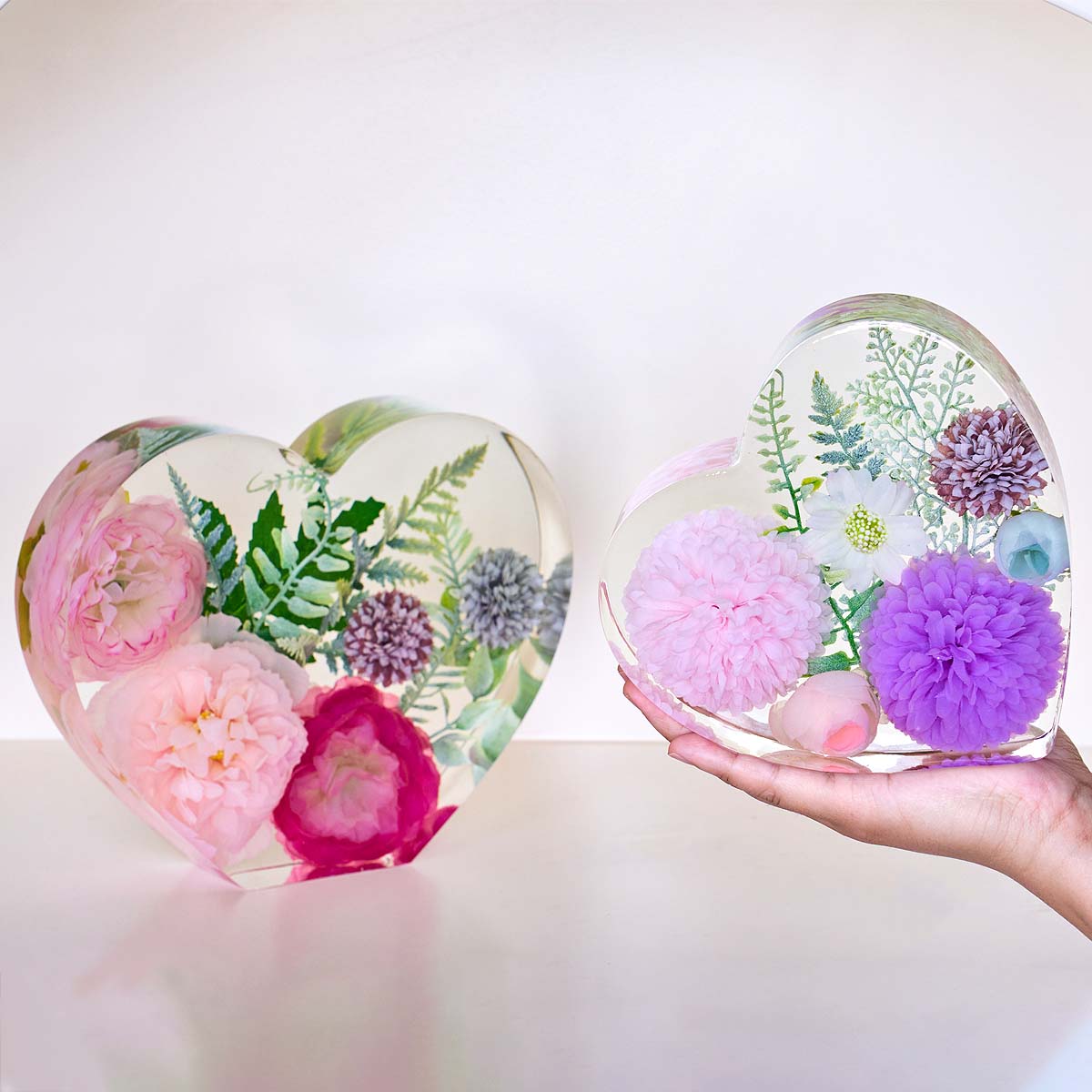 Resin Art Mould - قالب سيليكون على شكل قلب سداسي