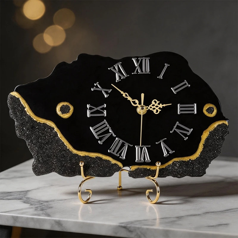 Resin Art Wall Clock - ساعة حائط أو طاولة فاخرة من