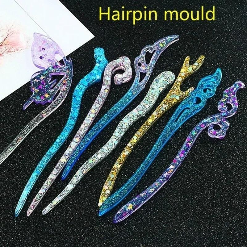Resin Art Box - جديد شفاف دبوس الشعر سيليكون قالب