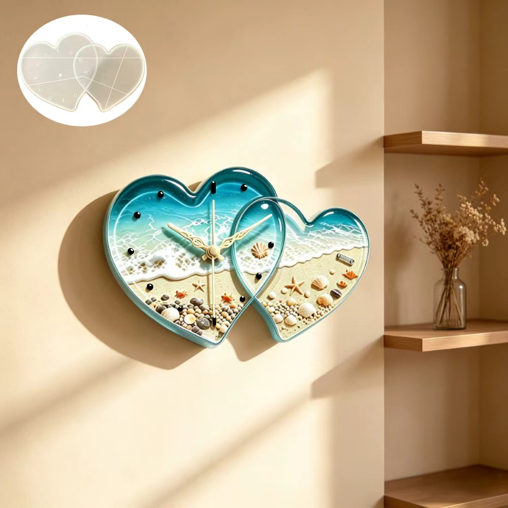 Resin Art Mould - قالب سيليكون على شكل ساعة بتصميم