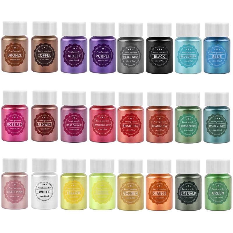 Pearl Powder Resin - 24 Coloers 10 جرام اللؤلؤ مسحوق