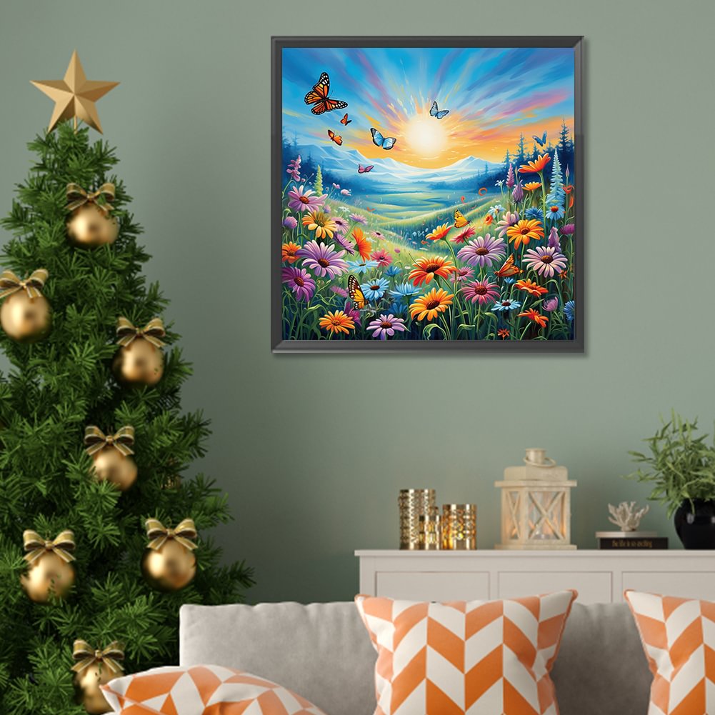 Resin Art Painting - الماس اللوحة الأسرة لطيف الغزلان زهرة
