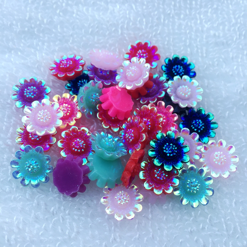Resin Art Design For Wedding - 12 مللي متر AB الراتنج زهرة