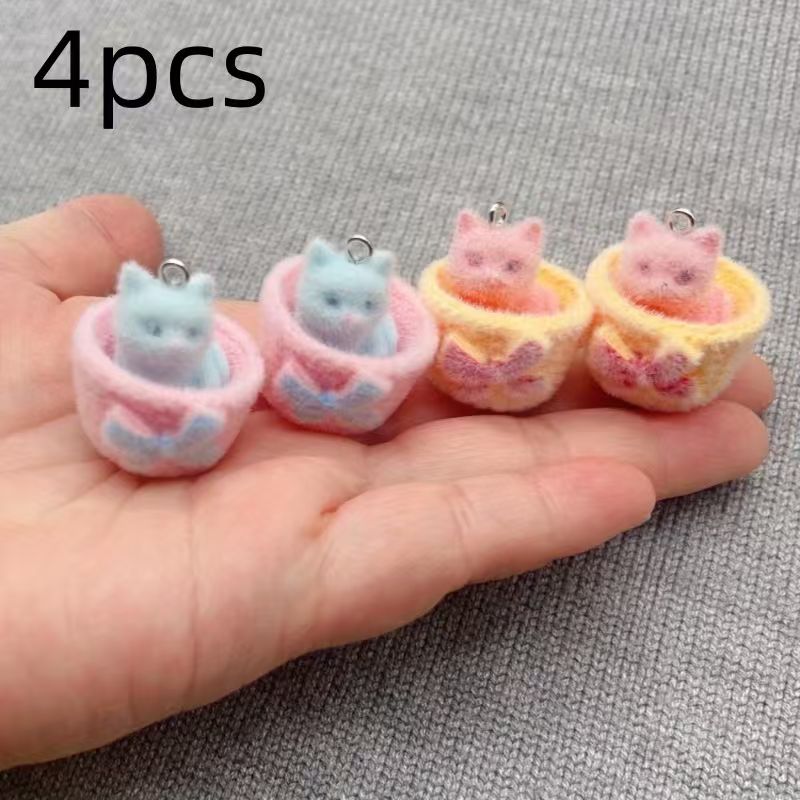 4 قطع من قلادات القطط ثلاثية ا - مراجعة Resin Art Pendant وسعره