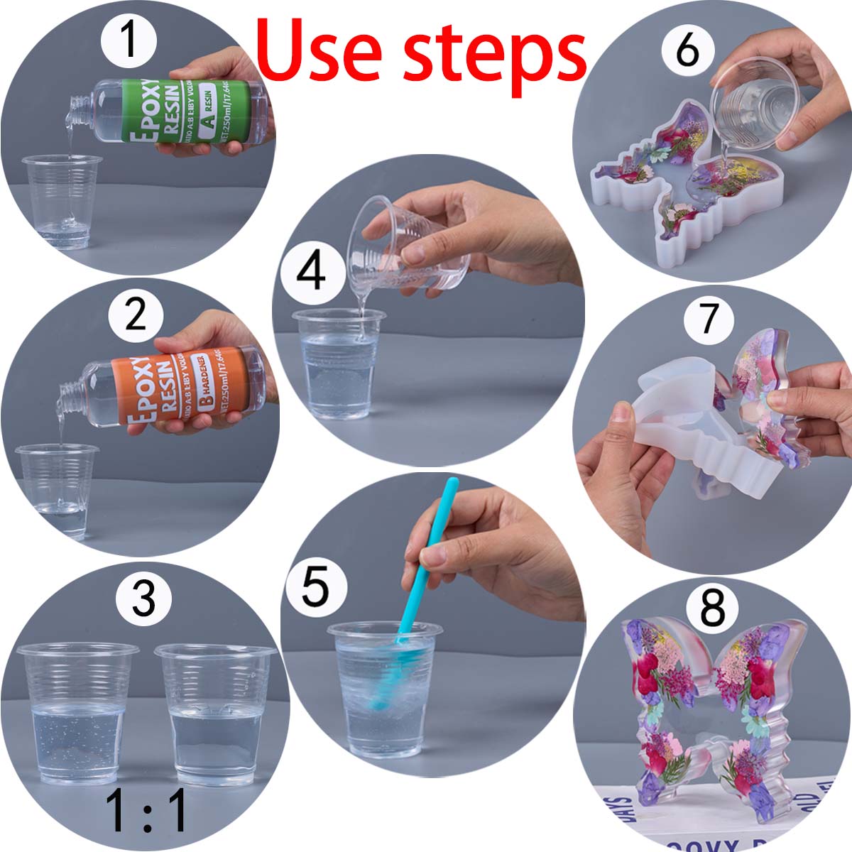 1:1 نسبة الايبوكسي الراتنج عدة - مراجعة Resin Art Glue وسعره