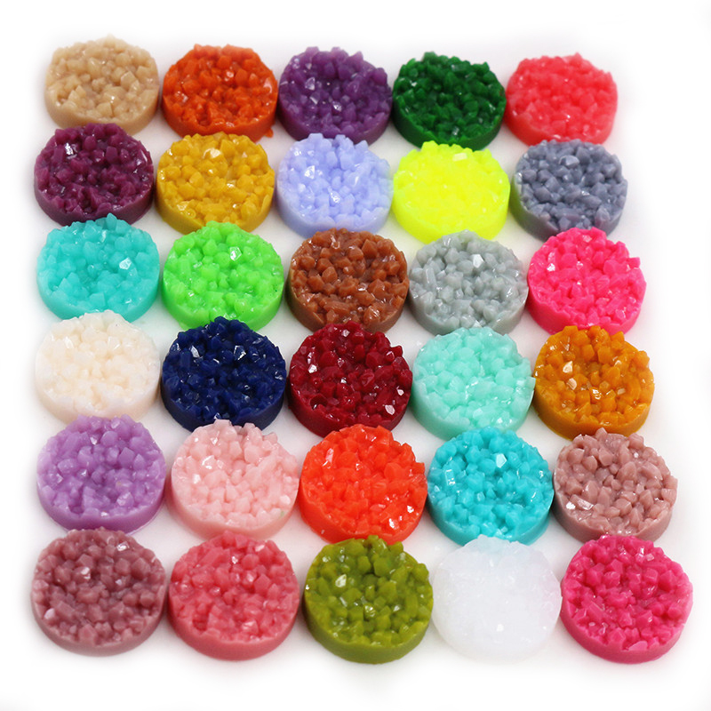 40 قطعة الراتنج Druzy كبوشن قب - مراجعة Resin Art Box وسعره