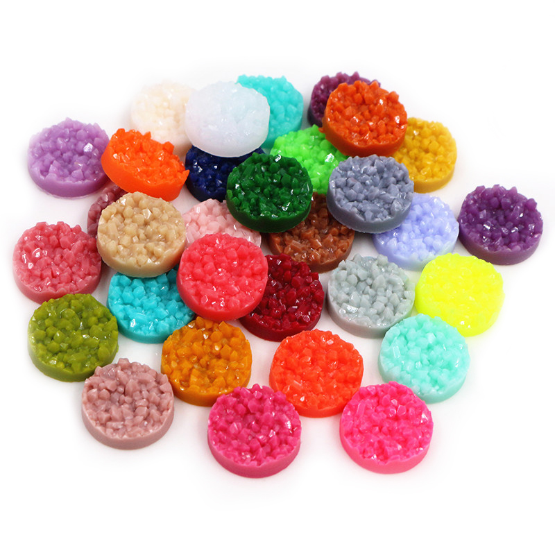 40 قطعة الراتنج Druzy كبوشن قب - مراجعة Resin Art Box وسعره