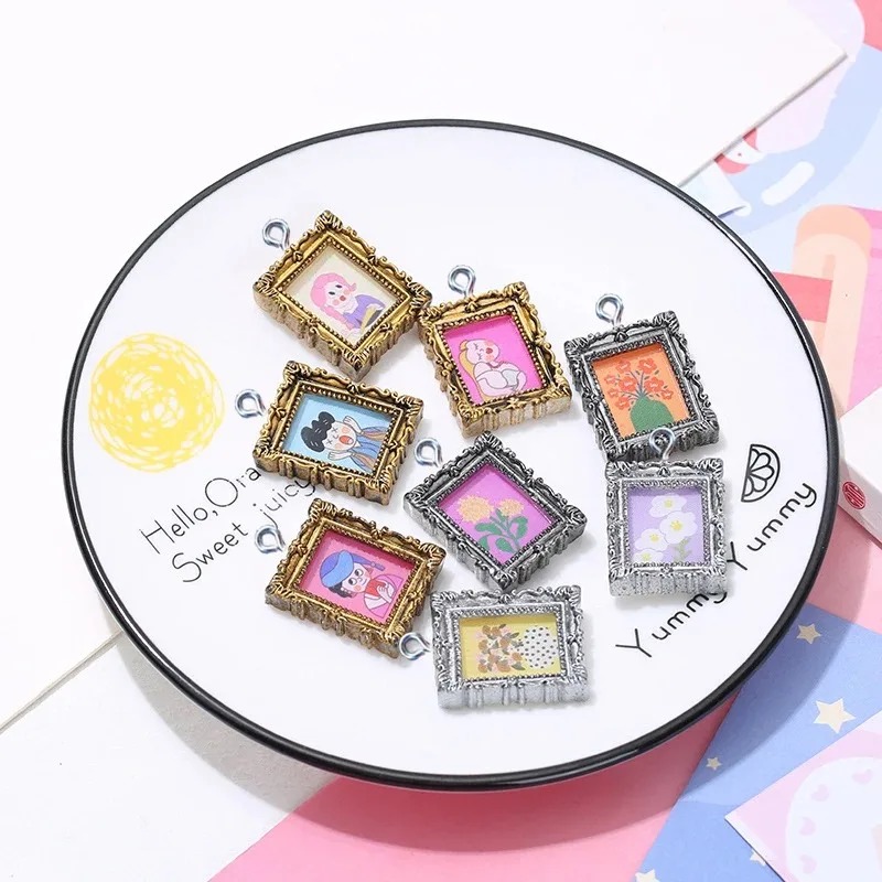 10 قطع من الحلي الزجاجية المسط - مراجعة Resin Art Pendant وسعره