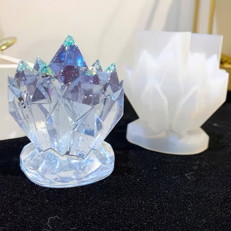 1pcCrystal العنقودية الزخرفية  - مراجعة Resin Art Mould وسعره