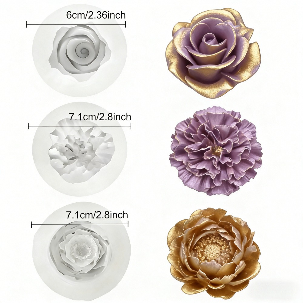قوالب سيليكون من 3 قطع على شكل - مراجعة Resin Art Design For Wedding وسعره