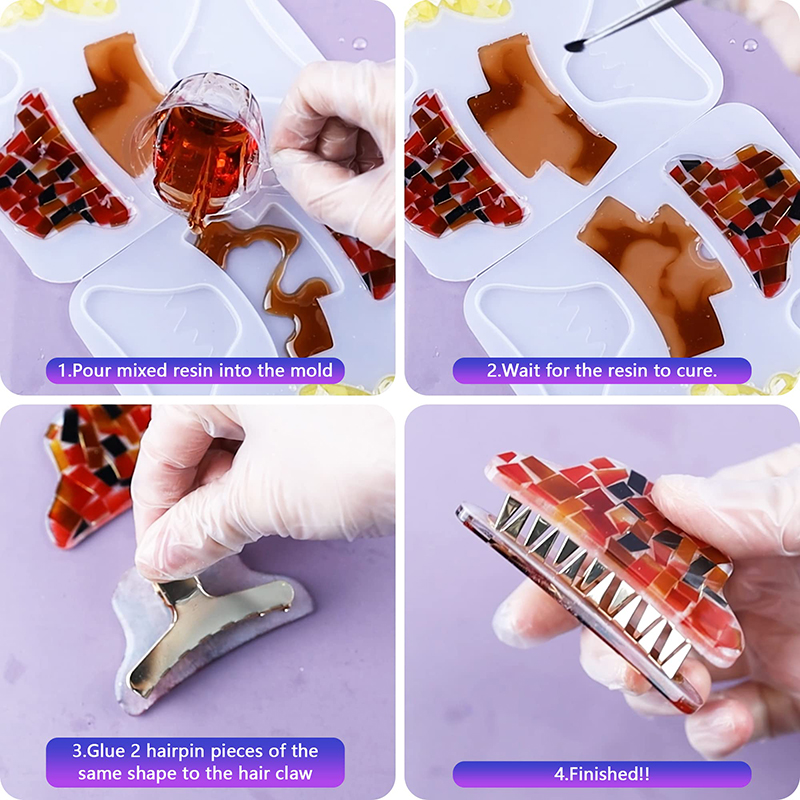 مشابك الشعر راتينج السليكون قو - مراجعة Resin Art Acrylic وسعره
