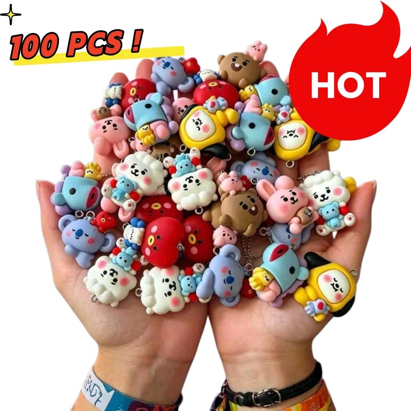 7 قطع من إكسسوارات BT21 الكرتو - مراجعة Resin Art Pendant وسعره