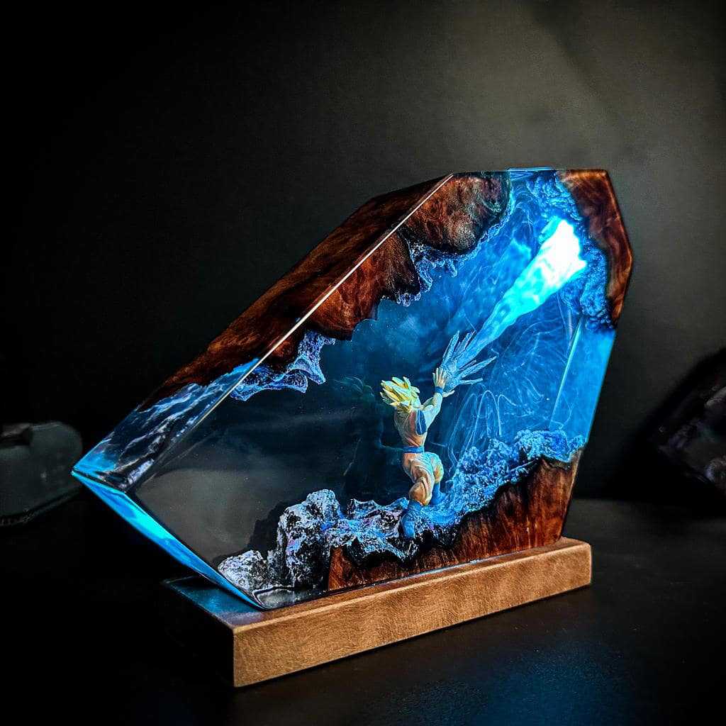 ضوء ليلي LED من راتينج الإيبوك - مراجعة Resin Art Goku وسعره