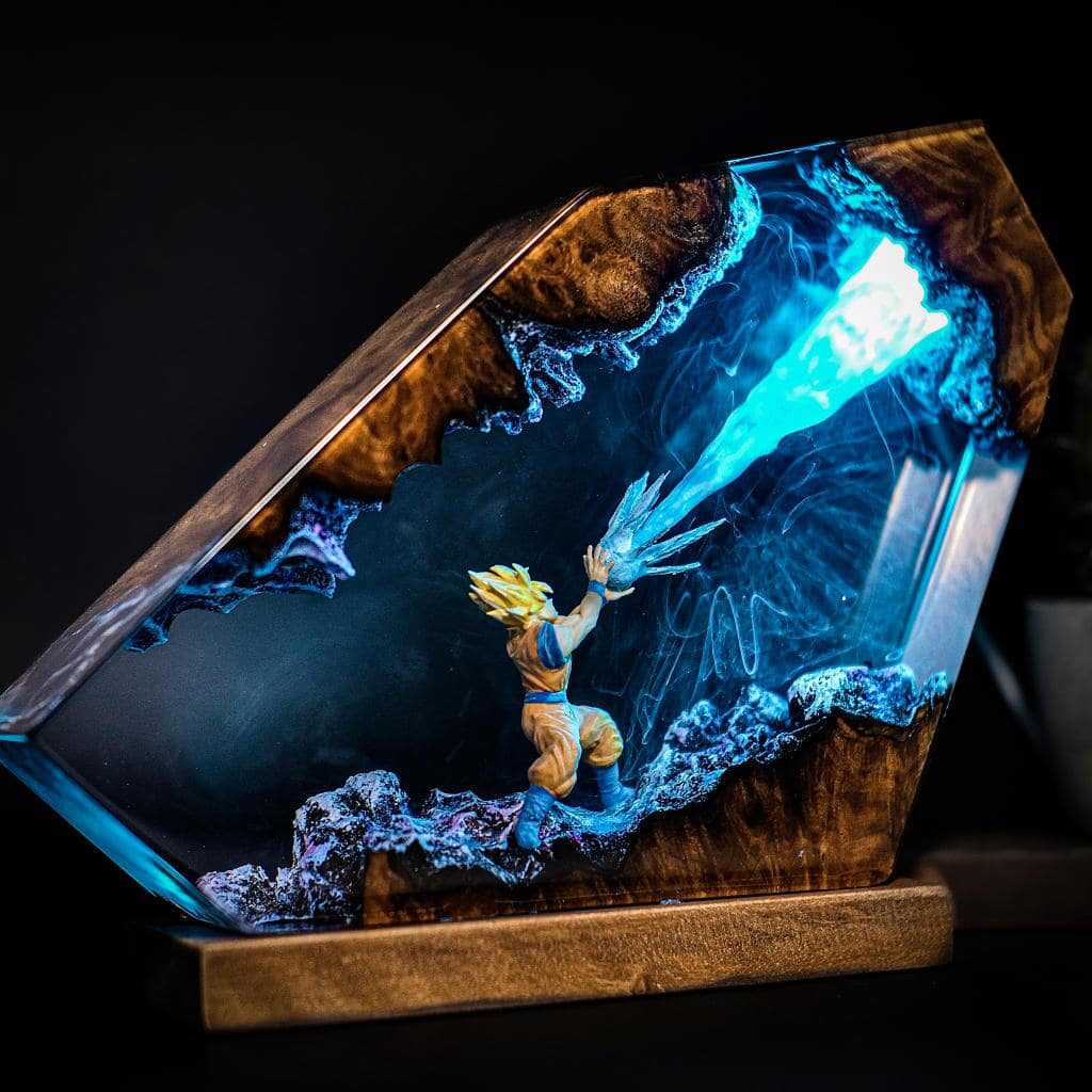 ضوء ليلي LED من راتينج الإيبوك - مراجعة Resin Art Goku وسعره