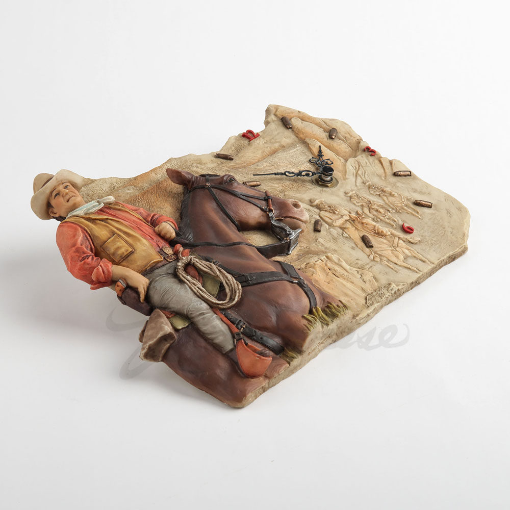 ساعة حائط بتصميم رعاة البقر ال - مراجعة Resin Art Wall Clock وسعره