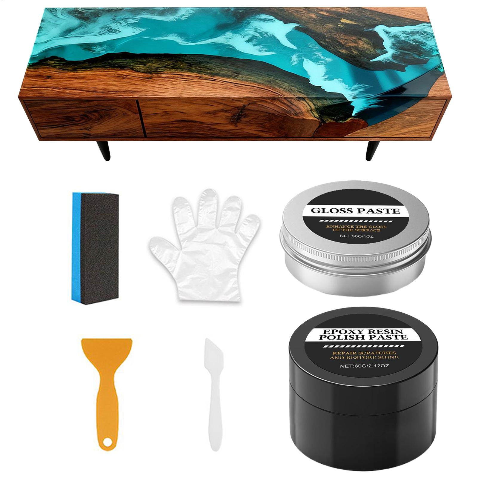 مجموعة تلميع راتنجات الإيبوكسي - مراجعة Resin Art Table وسعره