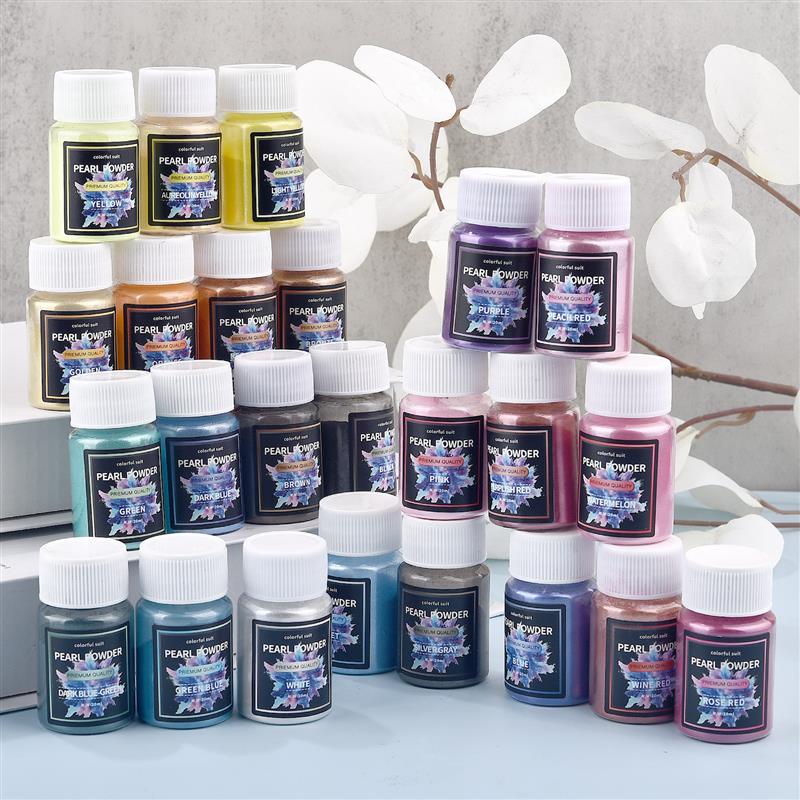 6/24/30 لون راتنجات الايبوكسي  - مراجعة Pearl Powder Resin وسعره