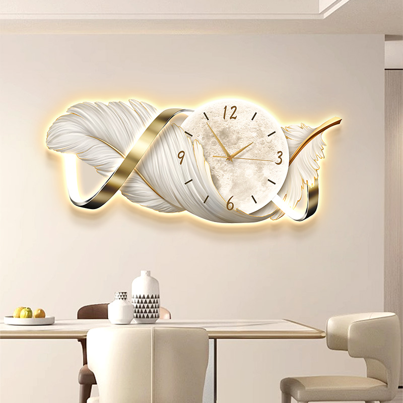 كبيرة الحجم المعادن جدار الفن  - مراجعة Resin Art Wall Clock وسعره
